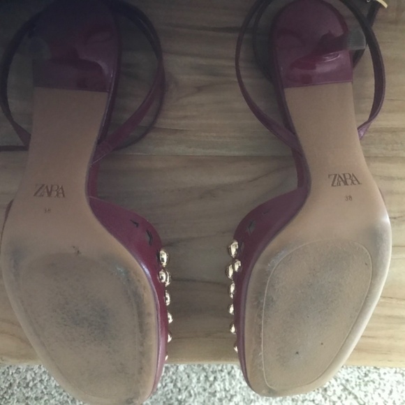 Zara Rec Studded Ankle Strap Sandals - Picture 3 of 3